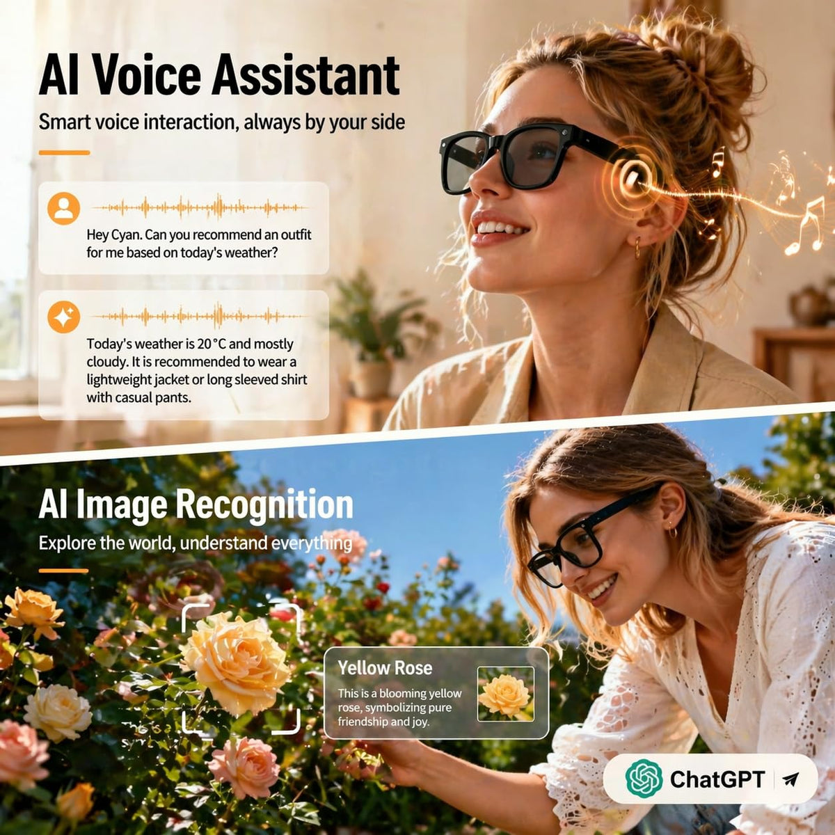 Open-ear audio with ENC for clear hands-free calls.