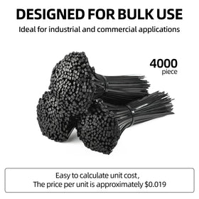 NLZD Nylon cable ties with 50 lbs strength for heavy-duty wiring and equipment.