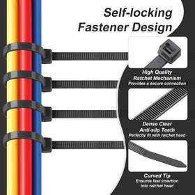 NLZD Heat and weather resistant cable ties designed for harsh environments.
