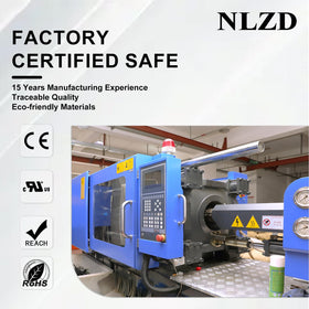 NLZD zip ties securing outdoor conduit on a worksite for weather resistance