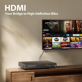 N Nutromo Blu-ray Player back panel with HDMI and USB ports for quick setup.