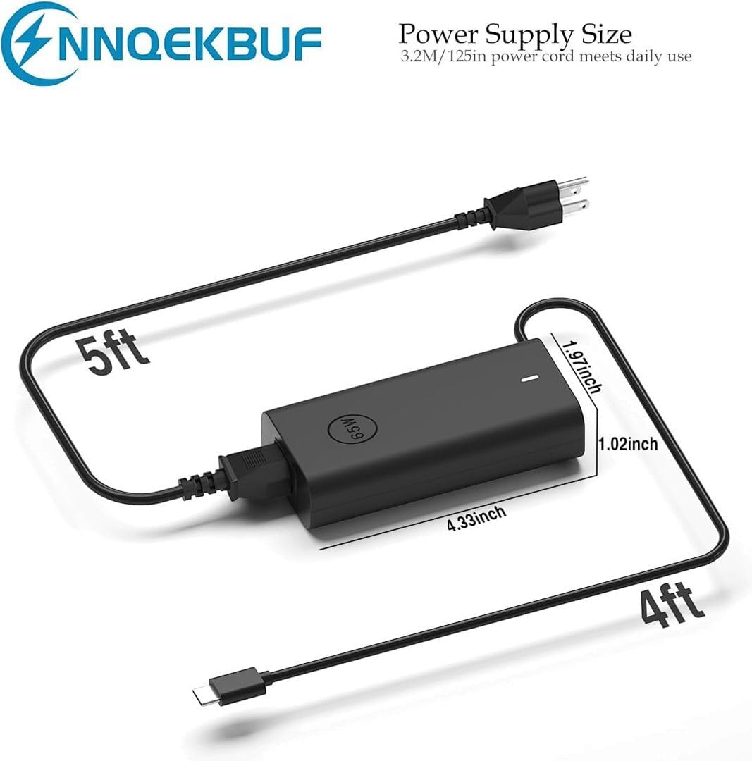 NNQEKBUF Chromebook compatibility image emphasizes universal USB-C power for versatile setups.