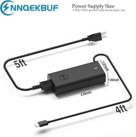 NNQEKBUF Chromebook compatibility image emphasizes universal USB-C power for versatile setups.