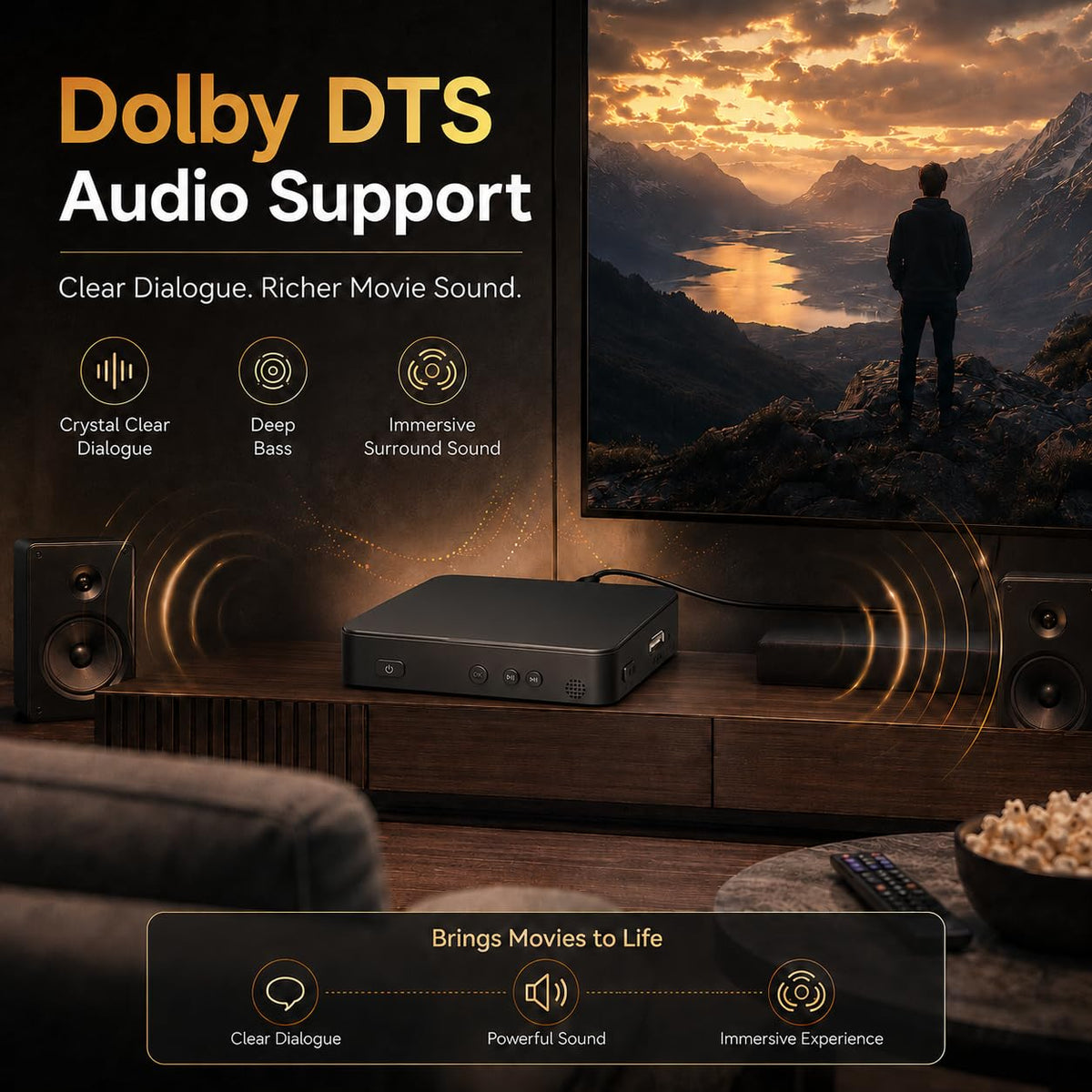 N NUTROMO Blu Ray player USB playback supports external drives.