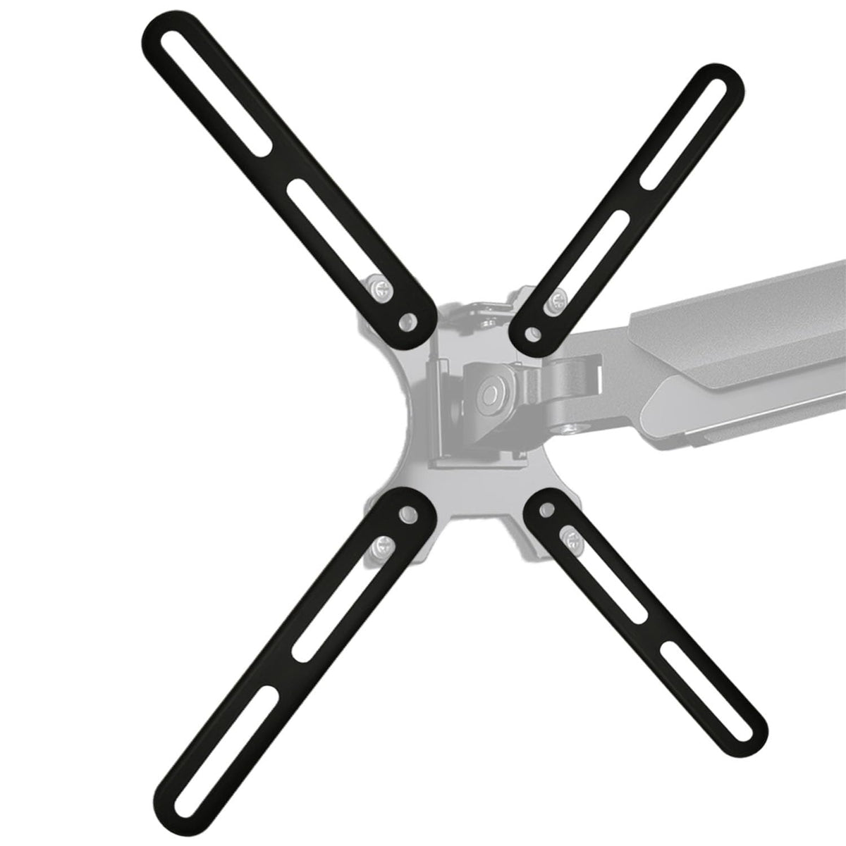 NOBER front view of adapter brackets showing sturdy finish and compatibility benefit