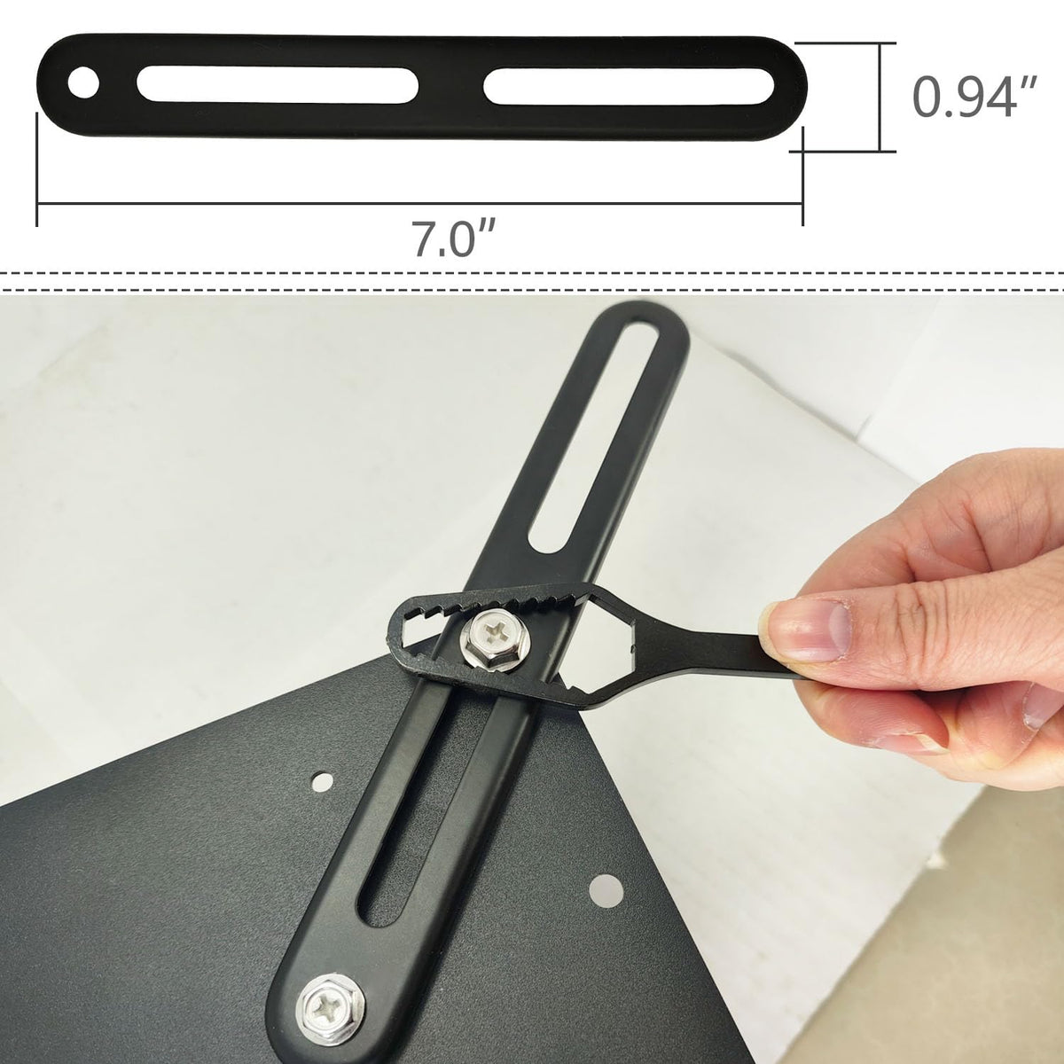 NOBER hardware kit laid out showing included screws for easy installation benefit