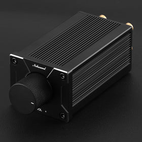 Nobsound aluminum chassis detail showing CNC finish benefit: durable EMI shielding