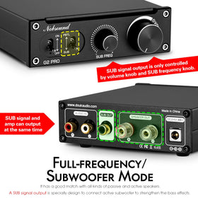 Nobsound G2 PRO beside common objects showing scale for space-saving benefit