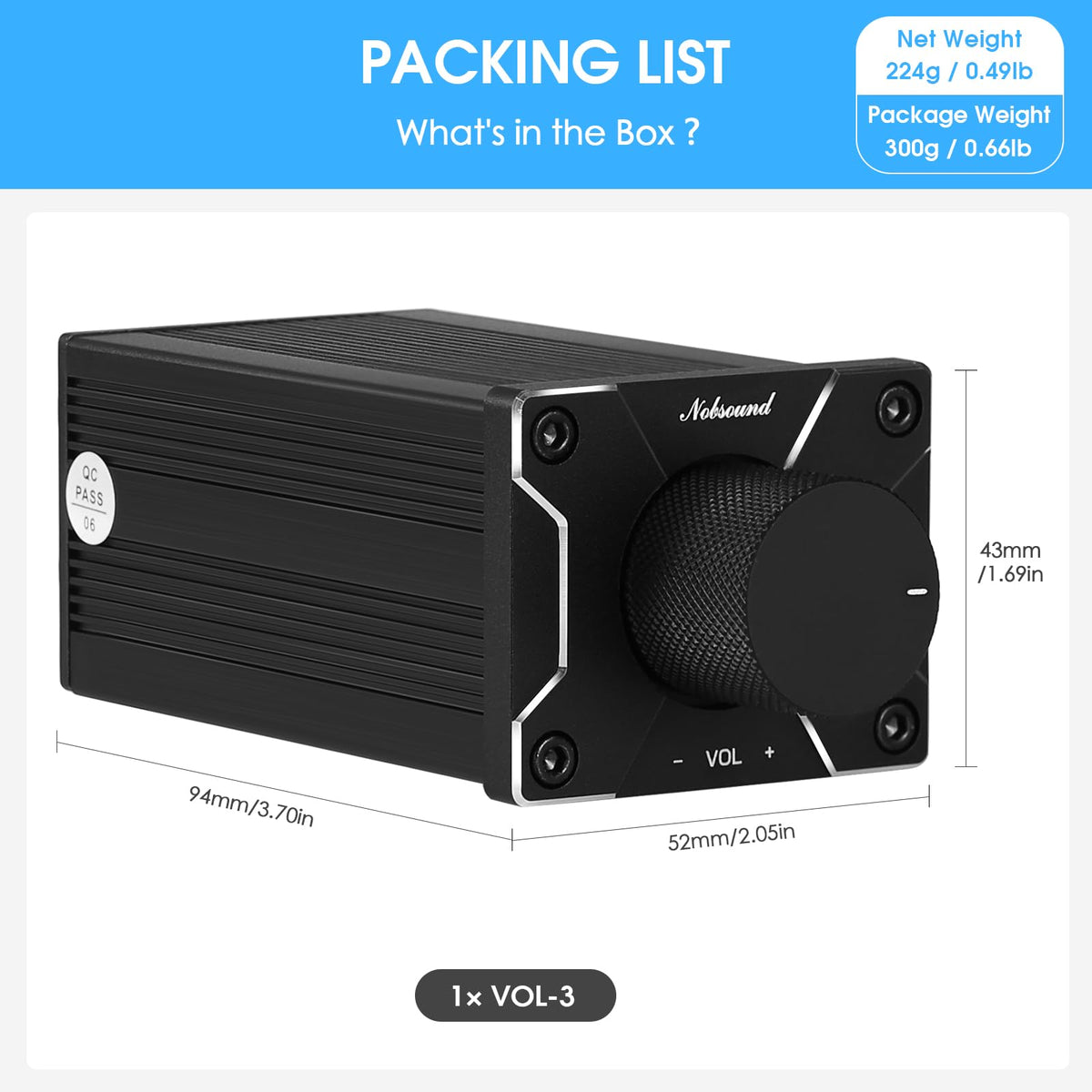 Nobsound in‑system setup with DAC and amp showing rack use benefit: compact integration