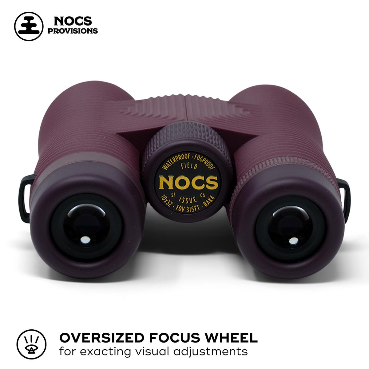 Nocs Provisions Field Issue Compact 10x32 prism closeup highlights Bak4 optics for bright edge-to-edge views