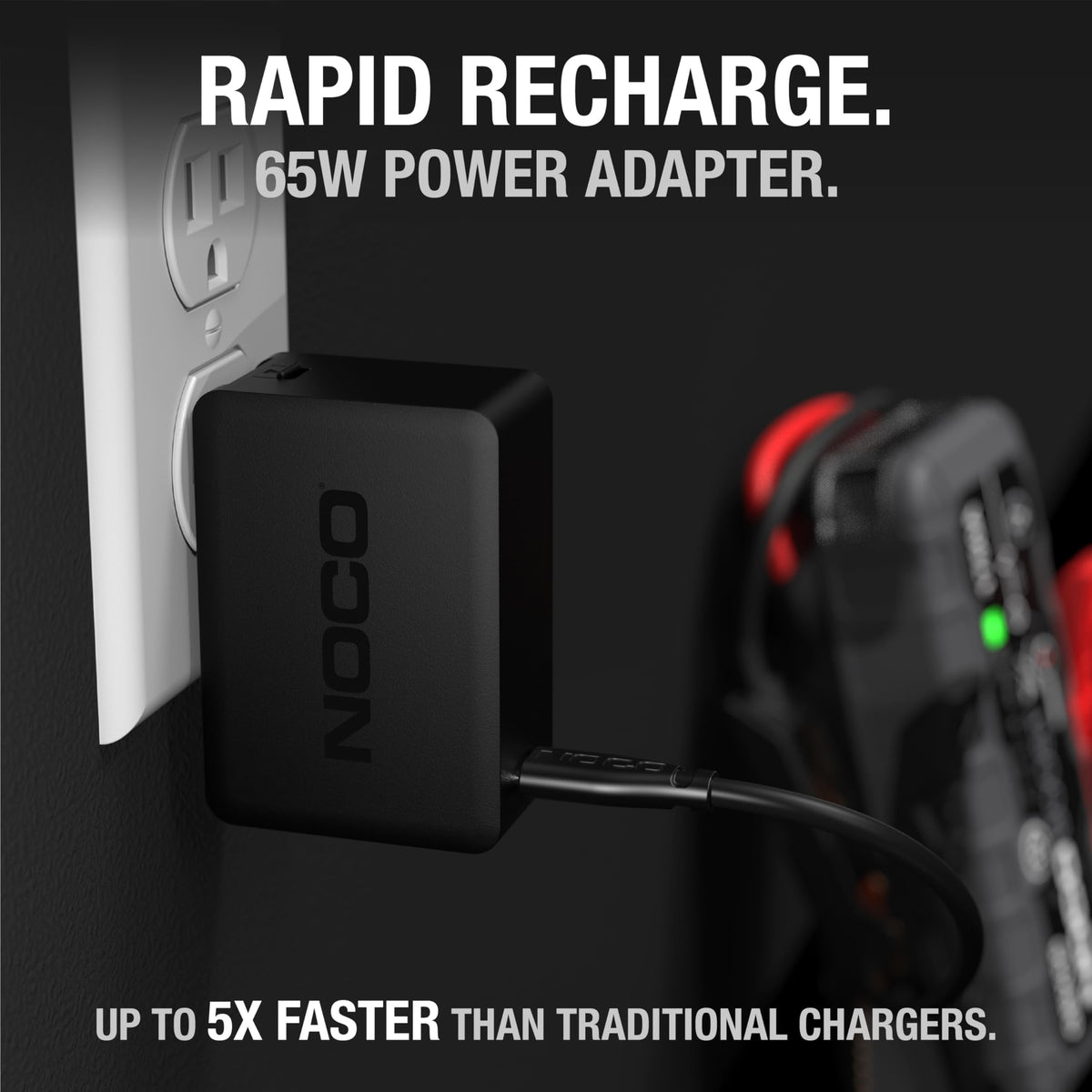 NOCO U65 portable travel charger designed for home, office, and trips