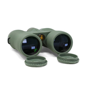 Nocs Provisions Field Issue 10x42 binoculars side view for long-range viewing.