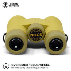 Nocs Provisions Field Issue eye cup close-up shows three-position eyecups for eyeglass wearers.