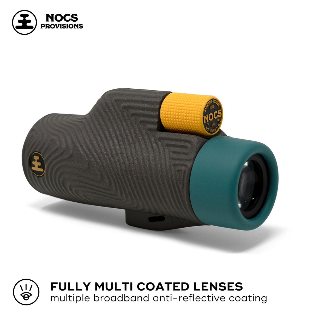 Nocs Provisions Field Tube 8x32: close-up focus wheel for precise focus.