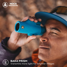 Nocs Provisions Field Tube's three-position eyecup fits glasses or naked eye with ease.
