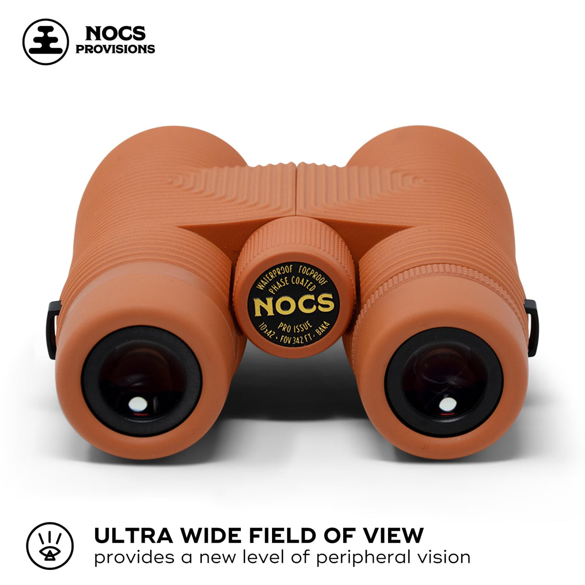 Nocs Provisions Pro Issue 10x42 focus wheel close-up for precise focusing