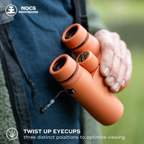 Nocs Provisions Pro Issue 10x42 rugged Wave Grip for steady handling