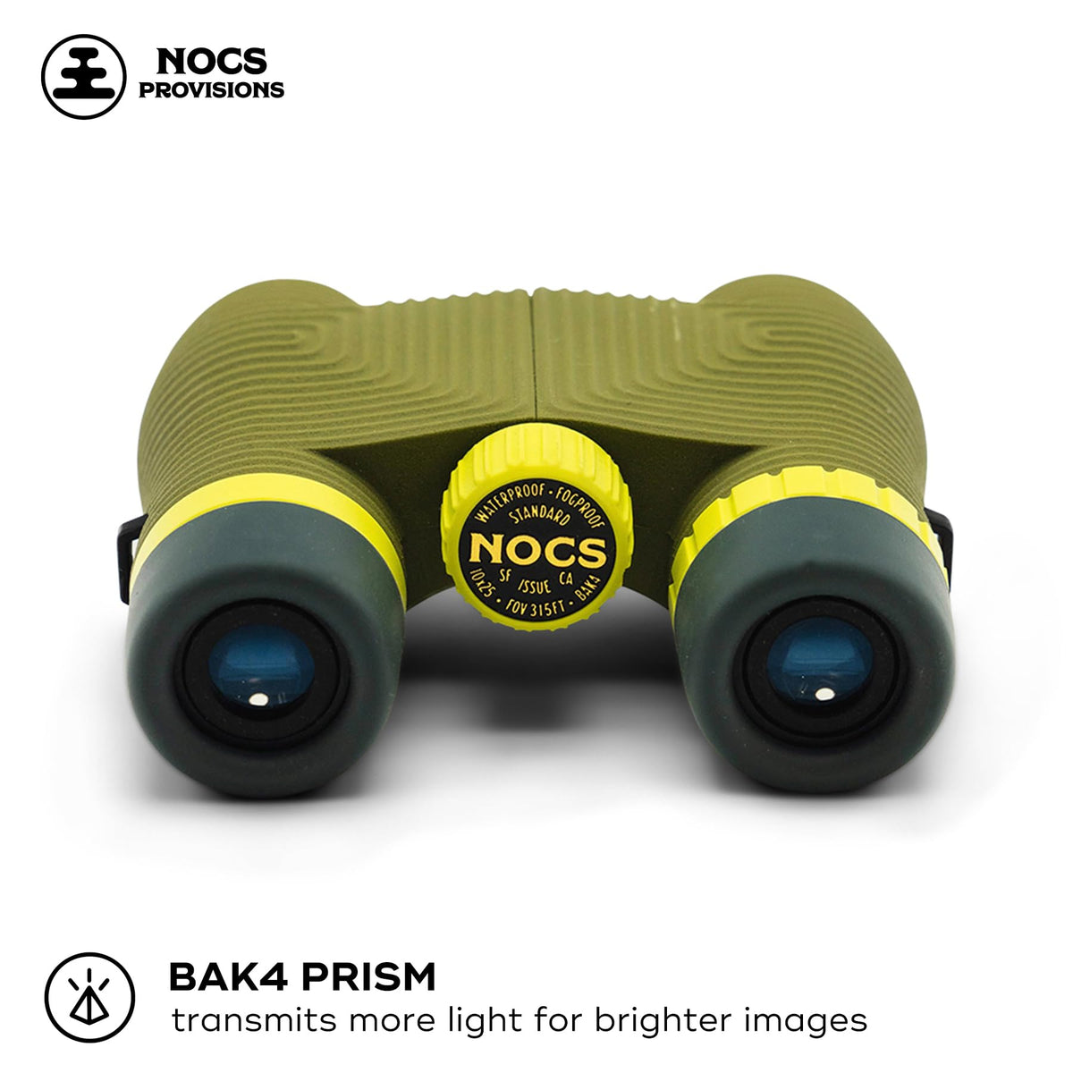 Nocs Provisions binoculars close-up lens, Bak4 prism delivering bright, edge-to-edge clarity.