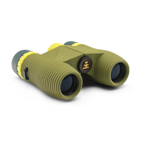Nocs Provisions Standard Issue binoculars front view, compact rugged design ideal for birdwatching and travel.