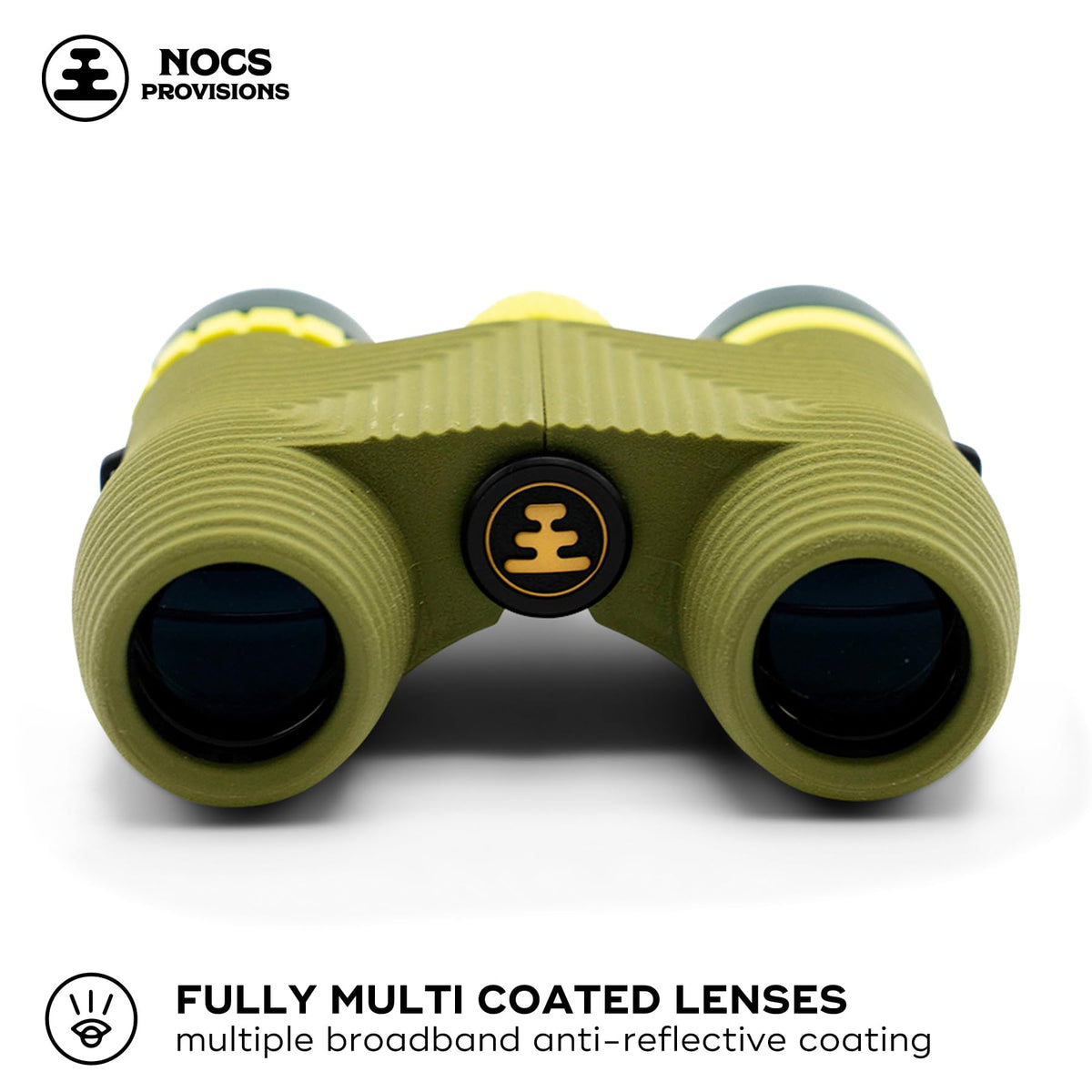 Nocs Provisions Standard Issue binoculars side view, lightweight build supports long hikes and nature strolls.