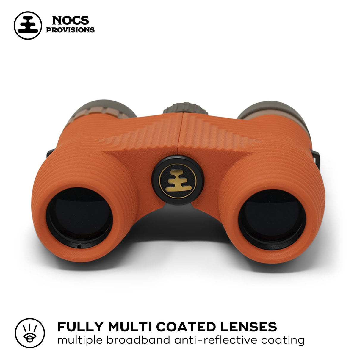 Nocs Provisions Standard Issue binoculars ergonomic grip for secure handling.