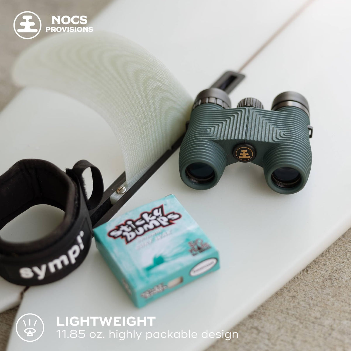 Nocs Provisions 8x25 binoculars with twist-up eyecups for comfort