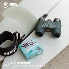 Nocs Provisions 8x25 binoculars with twist-up eyecups for comfort