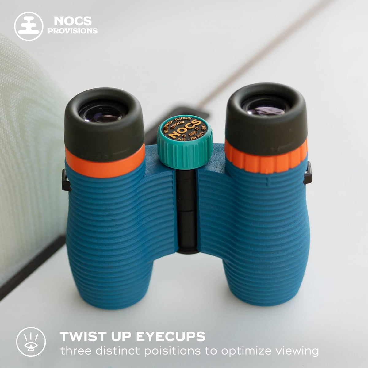Nocs Provisions 8x25 IPX7 waterproof build for rain and mist.