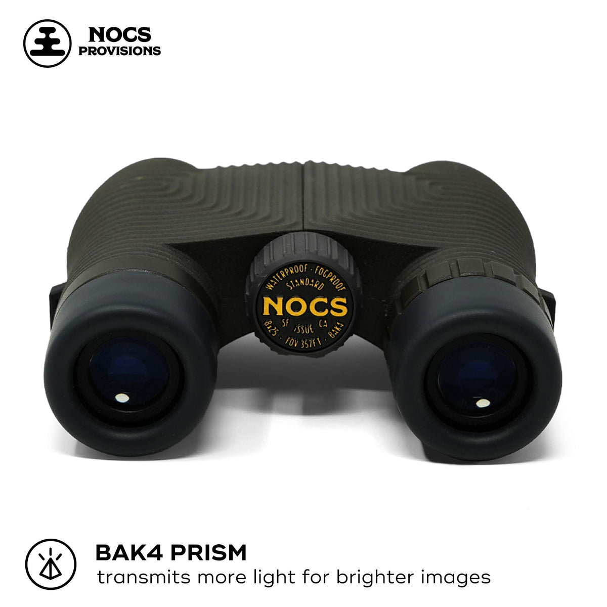 Nocs Provisions Standard Issue 8x25 waterproof housing highlights rugged build