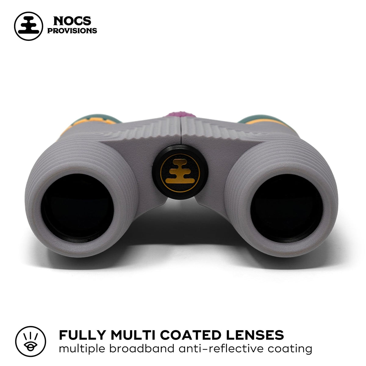 Nocs Provisions binoculars with fully multi-coated optics for bright, clear views.