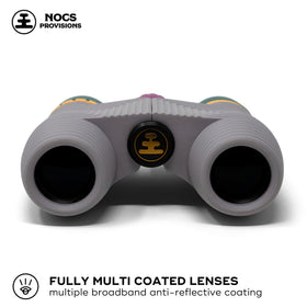 Nocs Provisions binoculars with fully multi-coated optics for bright, clear views.