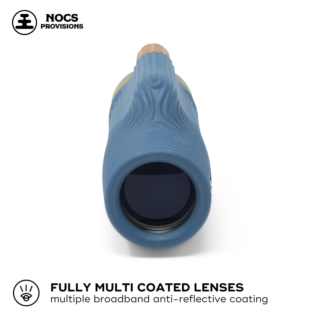 Nocs Provisions Zoom Tube 8x32 compact on-the-go design shown for travel use.