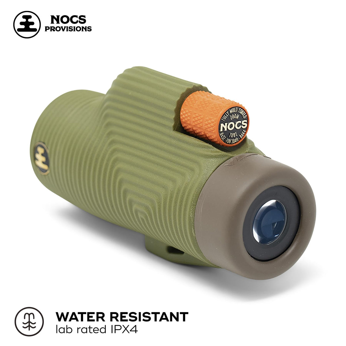 Nocs Provisions Zoom Tube IPX4 water resistance keeps viewing in light rain or snow.