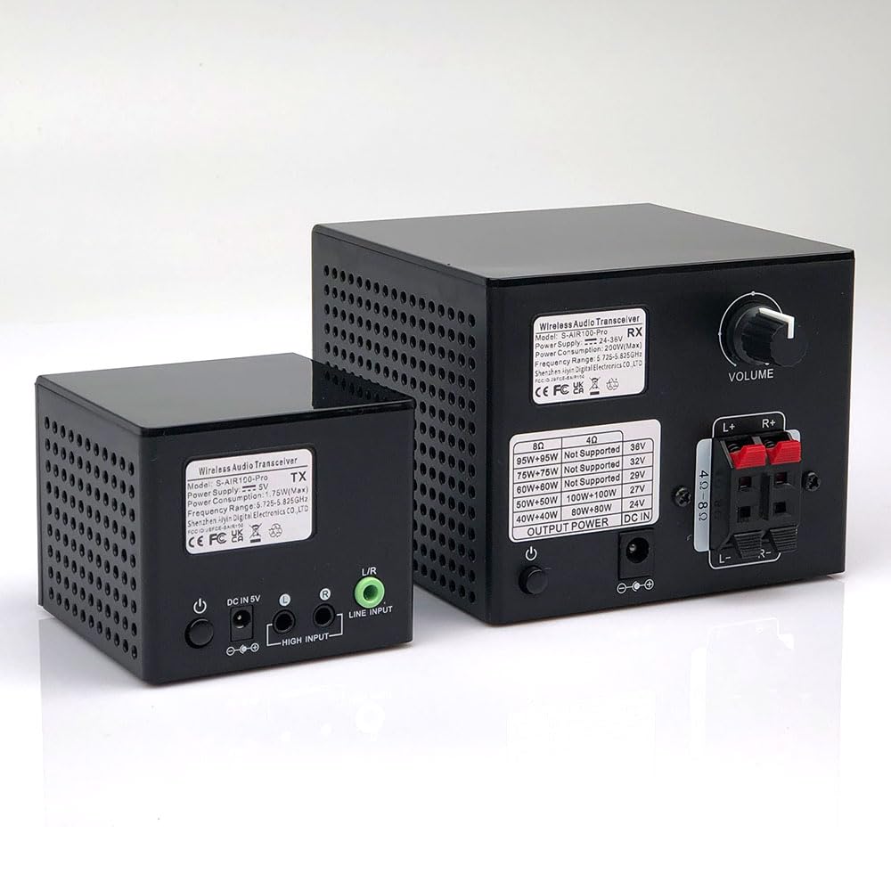 Nodelay S-AIR100-PRO receiver paired for lossless, synchronized surround sound.