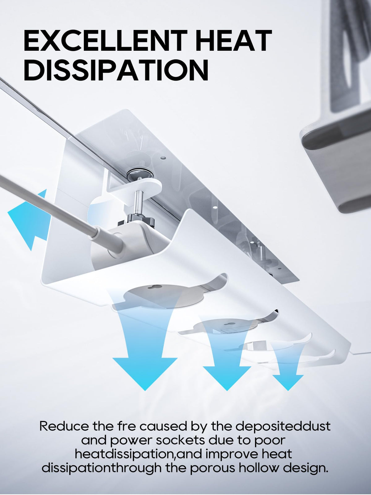 NODOCA 20-pound capacity keeps heavy cables organized without bending.