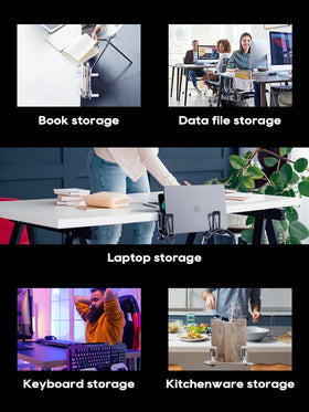 NODOCA multi-use storage holds tablet, keyboard, or magazines.