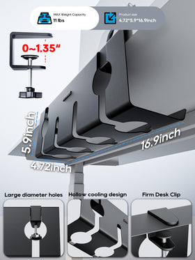 NODOCA tray next to ruler showing 16.9-inch scale for accurate sizing