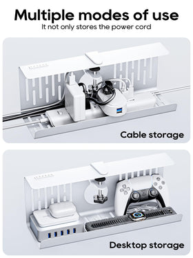 NODOCA steel under-desk cable tray is durable and supports up to 15 pounds.