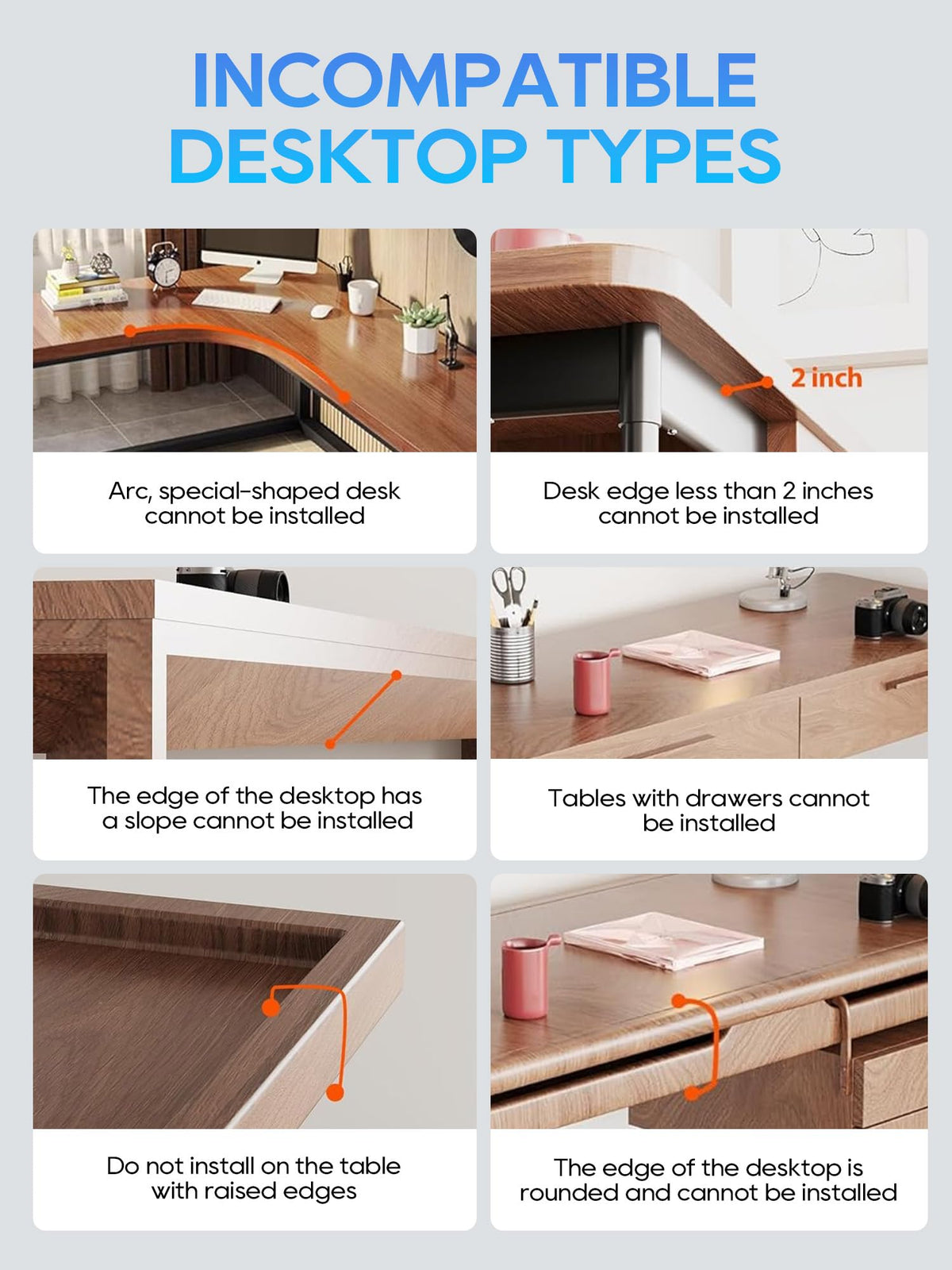 NODOCA two-year warranty on the under-desk cable tray ensures reliable support.