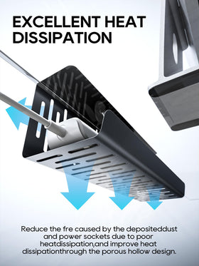 NODOCA Steel-bodied cable tray demonstrates durability for heavy cords.