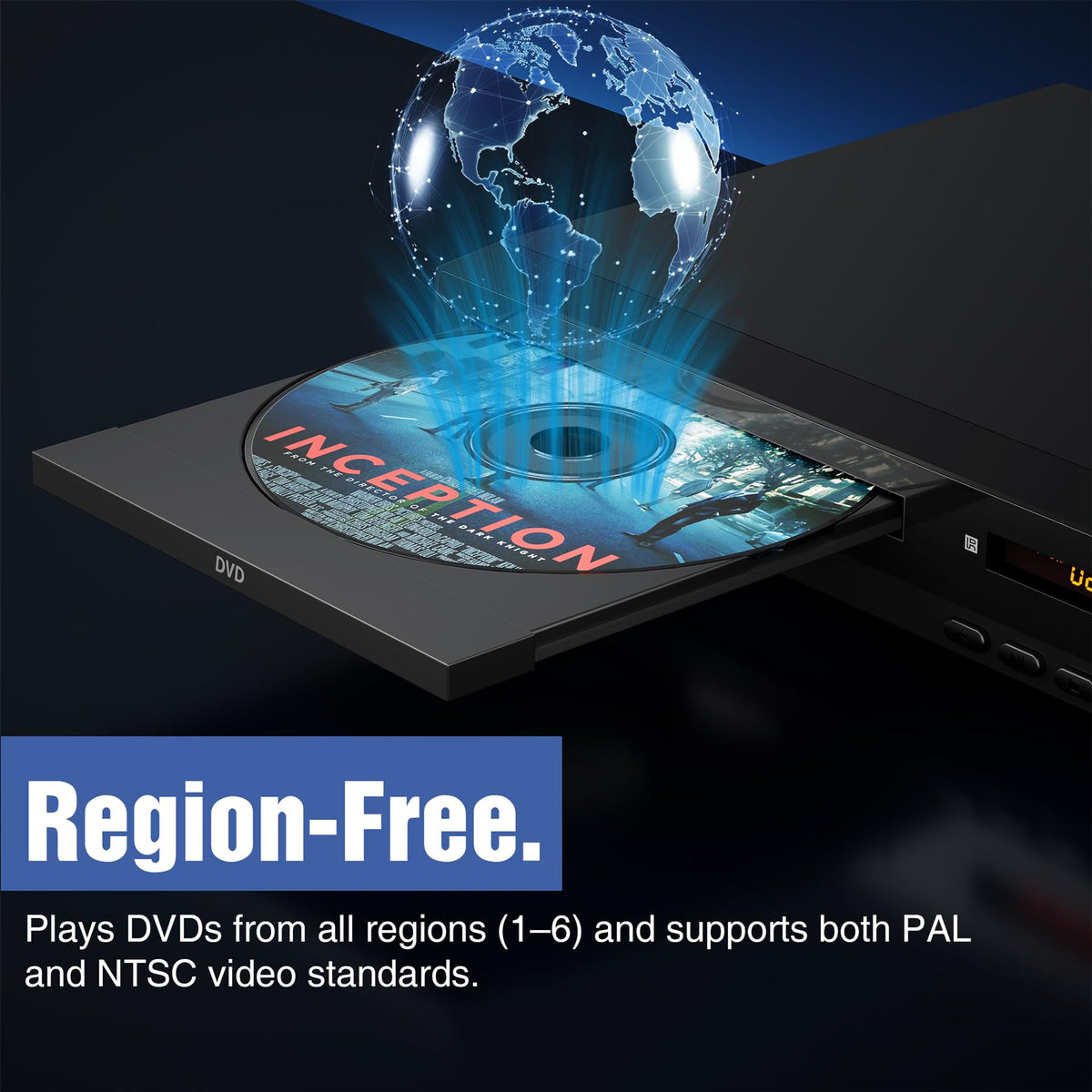 Nodrax FlexaPlay HDMI and RCA outputs close-up for flexible TV and receiver connectivity
