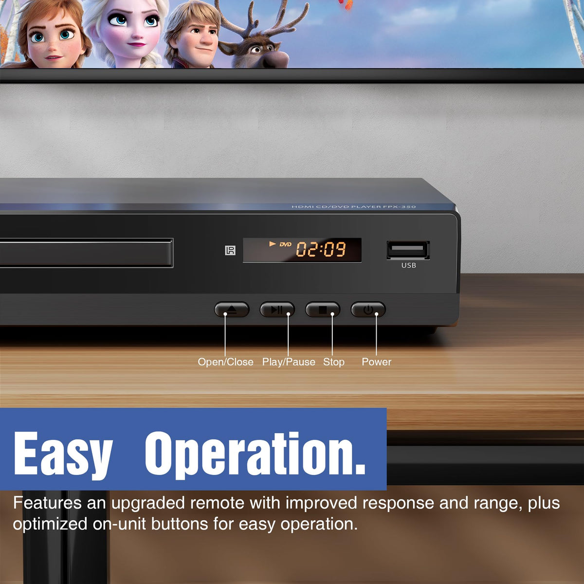 Nodrax FlexaPlay playing MP3 from USB flash drive for simple media playback