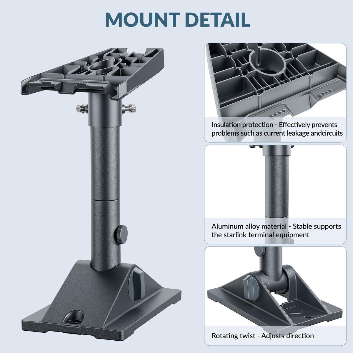Nogoal mount includes 20 pre-drilled cable slots for tidy wiring.