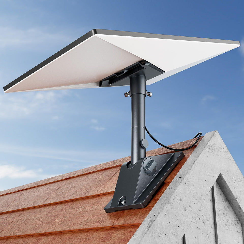 Nogoal Starlink Gen 3 mount base on roof provides rooftop stability.