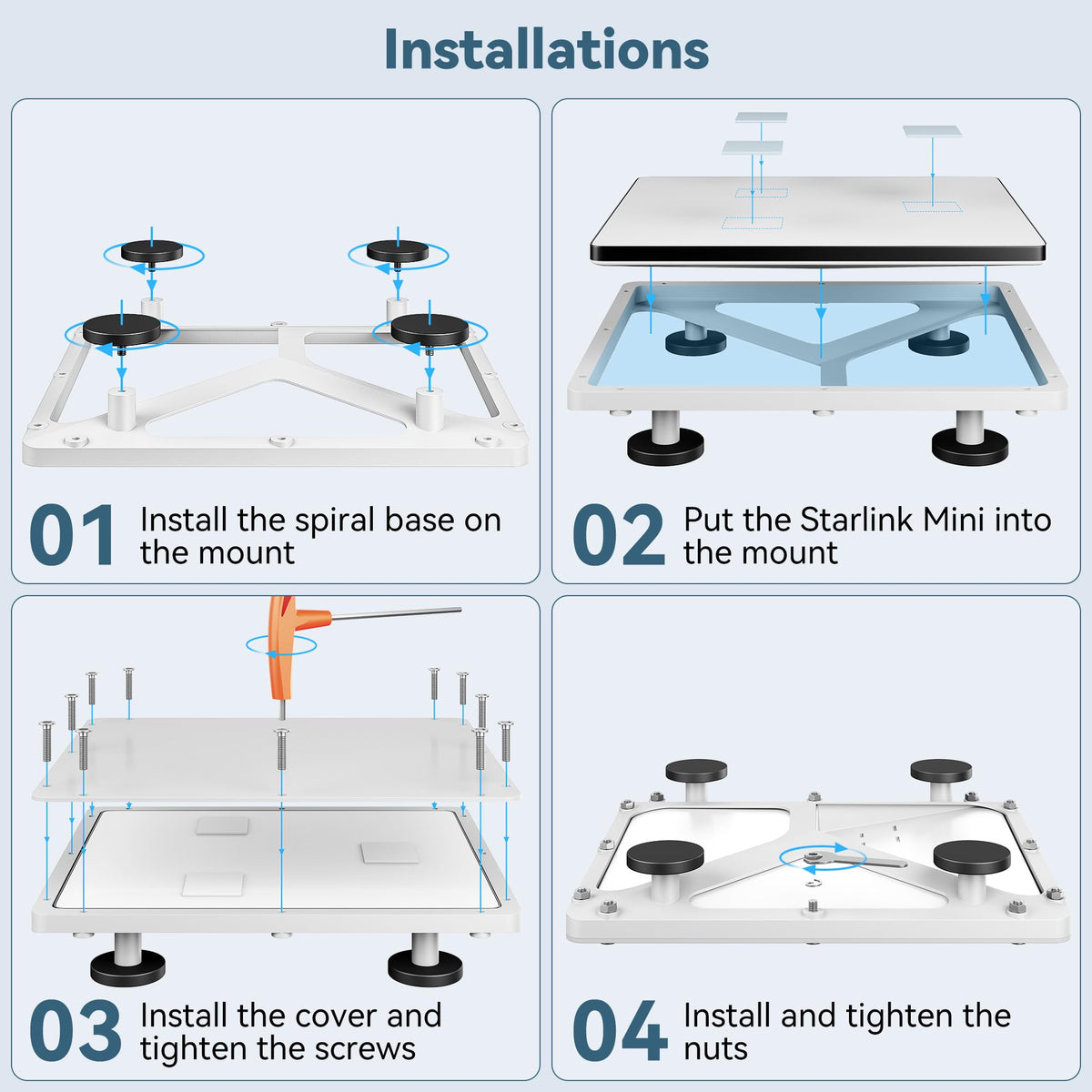Nogoal Starlink Mini mounting setup ensuring reliable satellite lock during travel.