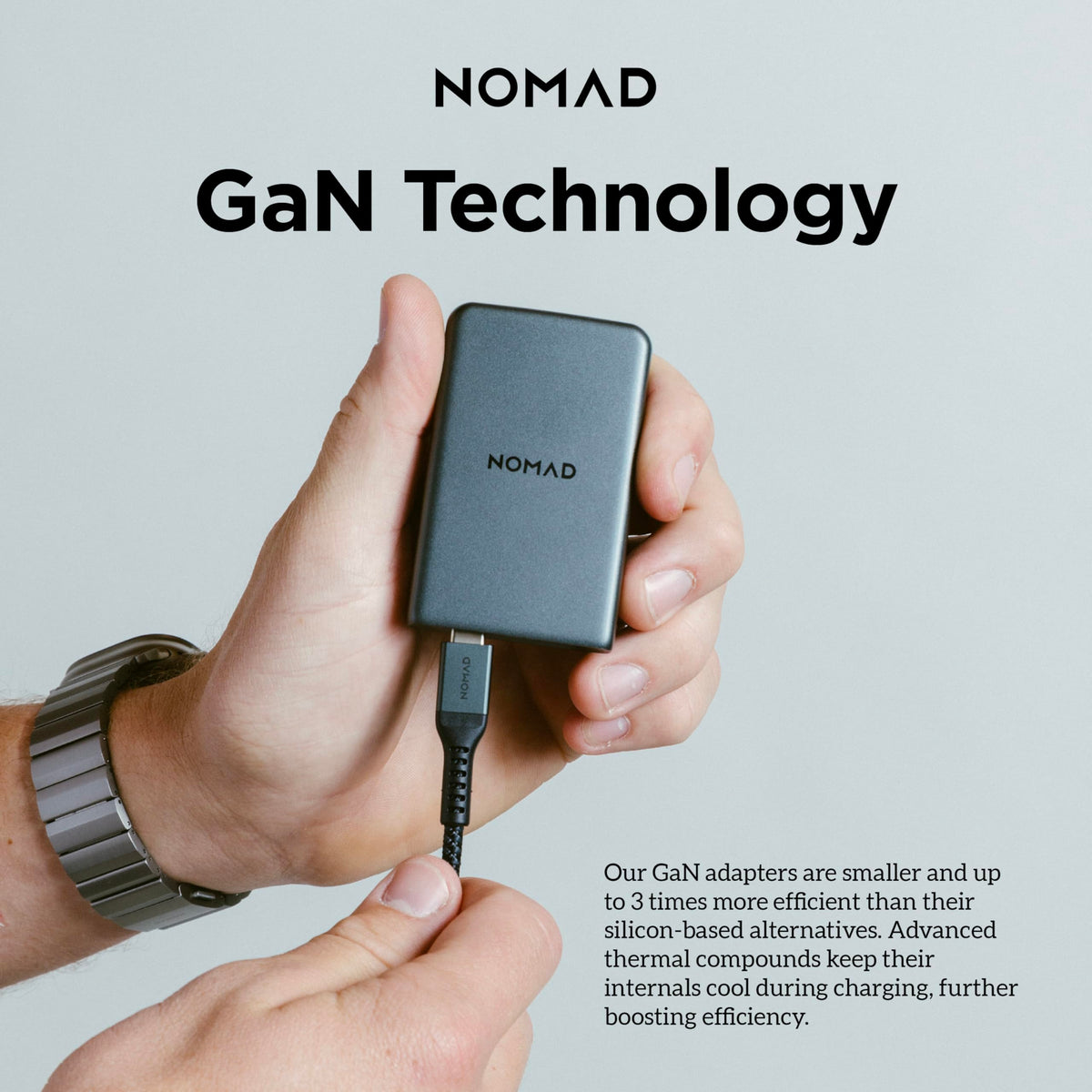 NOMAD carbide finish texture close-up showing durable premium styling
