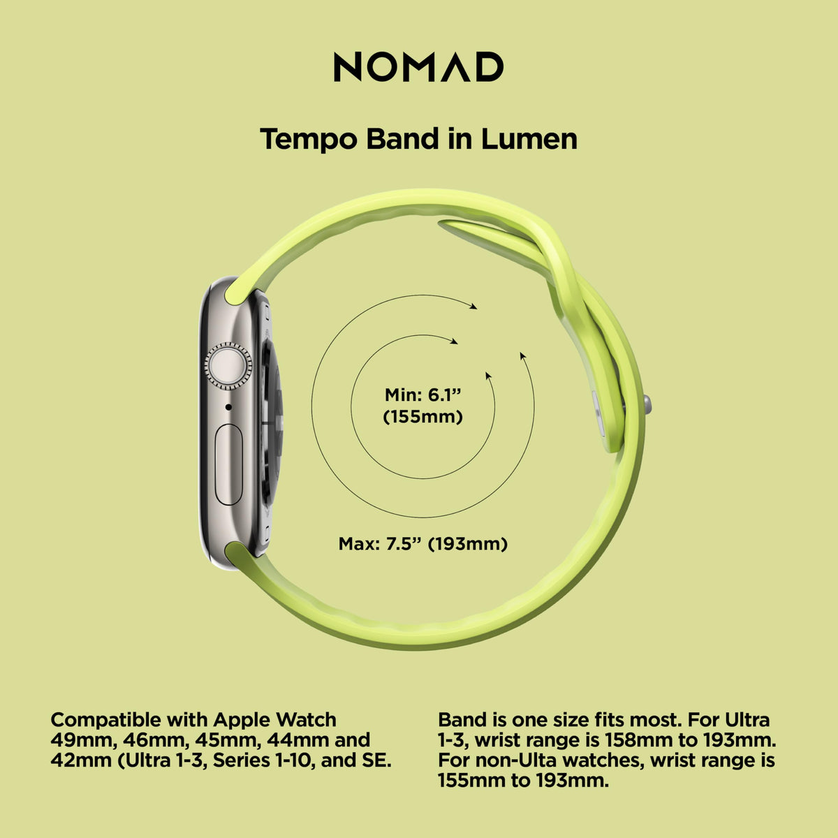 NOMAD Apple Watch Tempo Band Lumen channels improve airflow during workouts