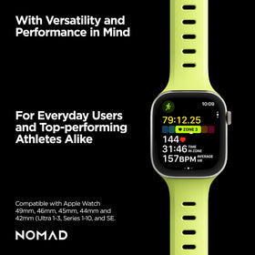 NOMAD Apple Watch Tempo Band Lumen pin tuck closure keeps a slim secure fit