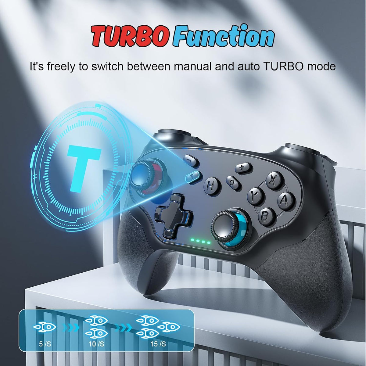 Nonbliep 2-Pack wireless controller ergonomic hold; non-slip grip stays secure