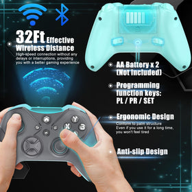 Nonbliep controller back with AA battery compartment for easy swaps